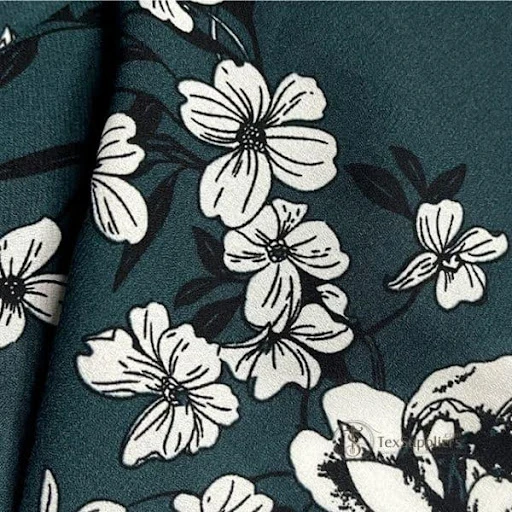 AOP Design on Moss Crepe Fabric