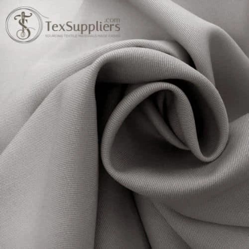 Light Grey Wool Gabardine Fabric