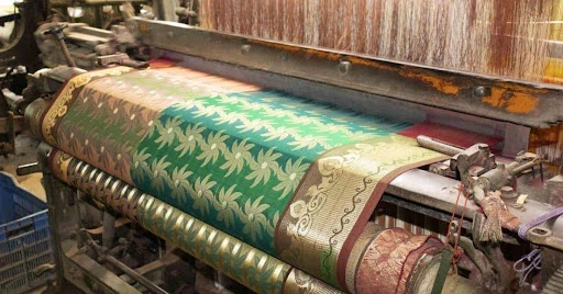 Weaving on Jacquard Loom