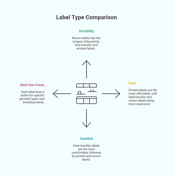 Comparison Between Woven, Printed, and Heat-Transfer Labels