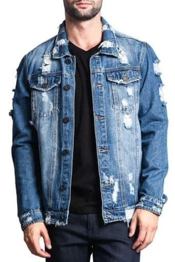 Distressed Denim Jacket̢̮â¬Å¡ÃâÃ