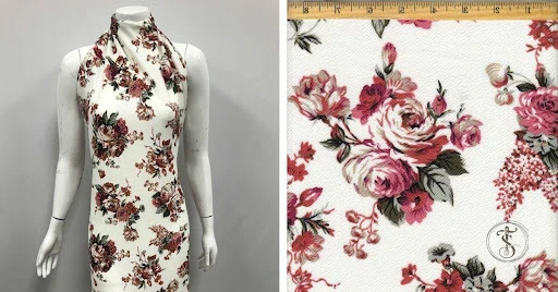 Floral Knit on Liverpool Fabric