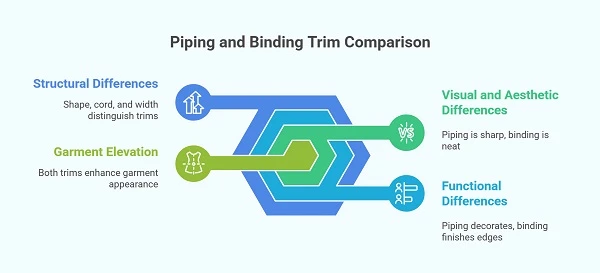 Main Difference Between Piping and Binding Trim