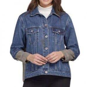 Pleated Trucker JacketÂ