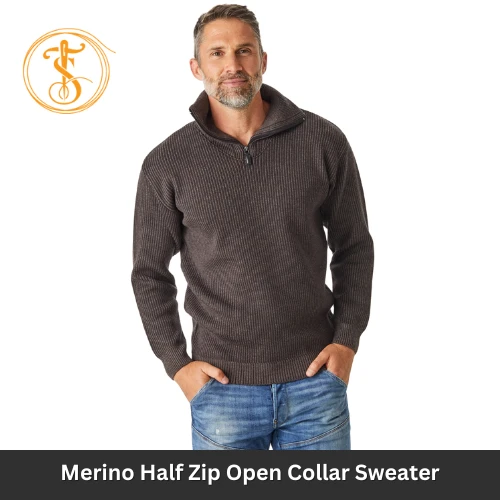 Men's Heavyweight Merino Half-Zip Sweater