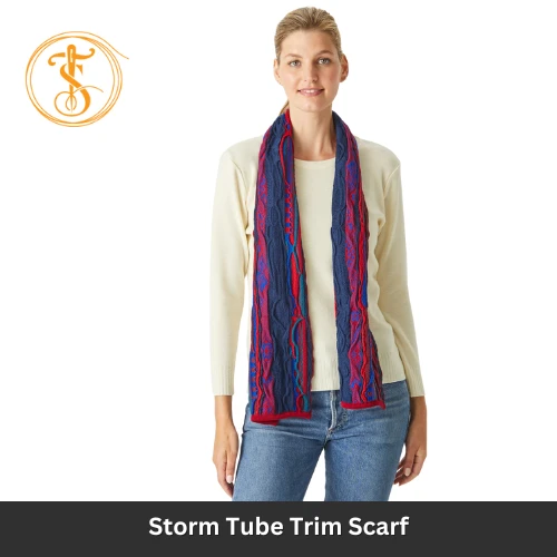 Mid-Weight Knit Tube Trim Scarf