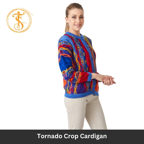 Women's 3D Knit Crop Cardigan