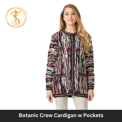 Women's Mid-Weight Merino Wool Crew Cardigan with Pockets