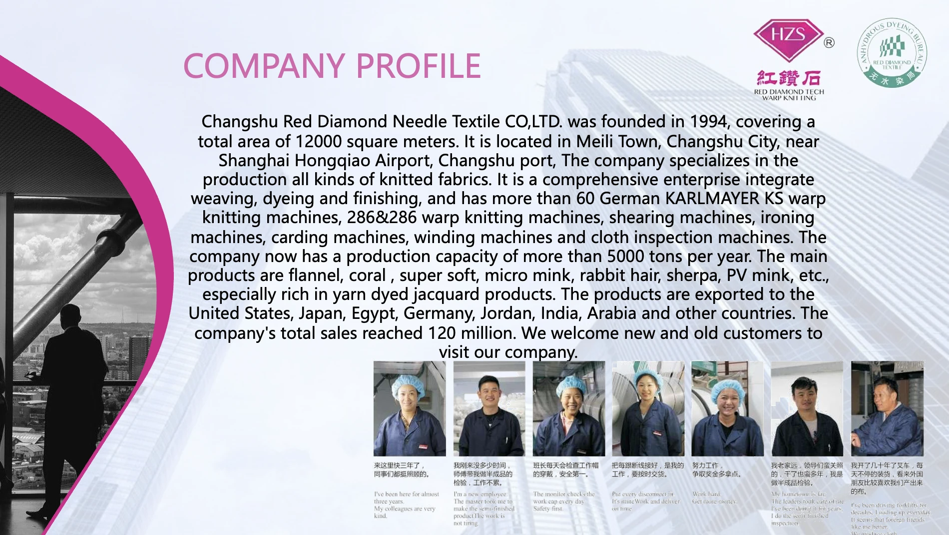 CHANGSHU RED DIAMOND NEEDLE TEXTILE CO,.LTD Logo